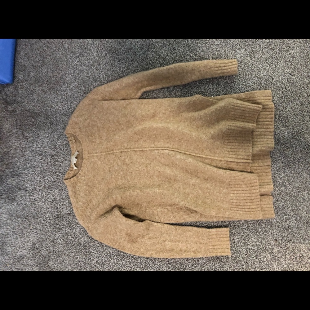 Tan Sweater with Slits